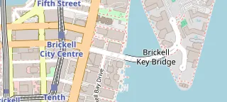 Street map of Brickell, Miami